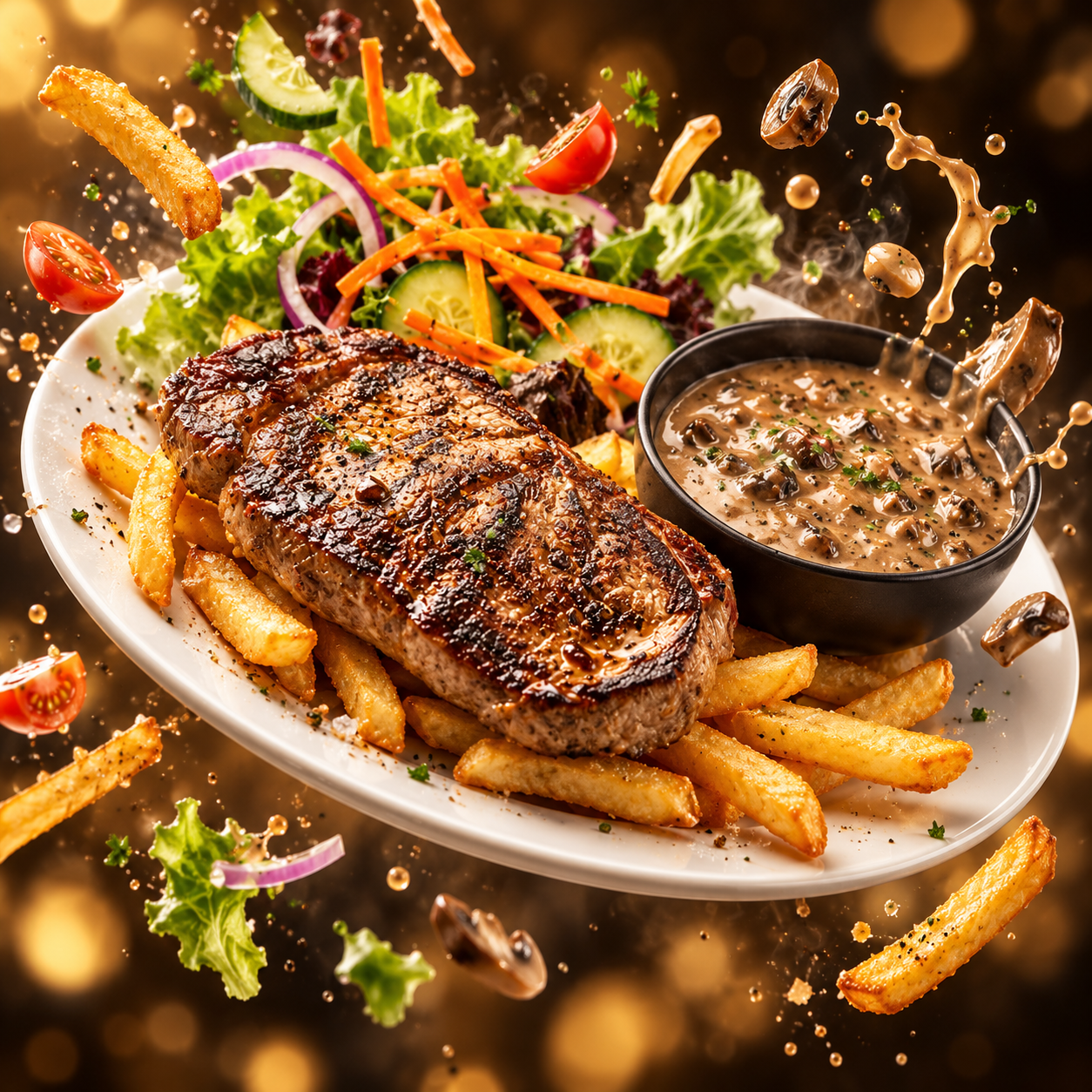 Tuesday Sirloin Special with Chips and Salad